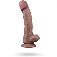 Vuxen - 10,5" Dual-Layered Silicone Cock, 26.5cm - Dark