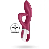 Satisfyer Embrace Me - uppladdningsbar vibrator med klitorisklämmor (röd)