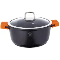 Berlinger Haus BH/1094N, 2,2 l, Rund, Svart, Orange, Gjuten aluminium, Orange, Silikon