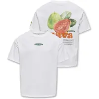 Kids Only T-shirt - KogPhoebe Life - Cloud Dansare/Guava - - 13-14 år (158-164) - T-shirt