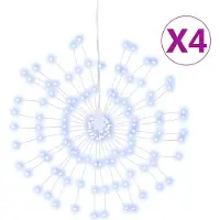 vidaXL Julbelysning 4 st 140 LED kallvit 17 cm