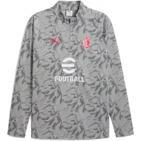 Puma Milan Pre Match 1/4 Blixtlås - Grå/Vit, storlek Small