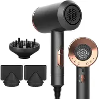 INF Hårtork med diffuser och koncentrator 5 hastigheter Black