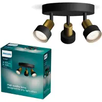 Philips Conduit 8720169299955 Tak-spotlights GU10 Svart, Guld