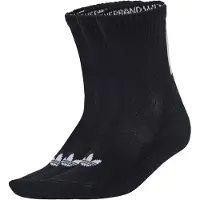 Adidas Sockor 'Quarter 3 Back Stripes 3 Pairs' grå / svart
