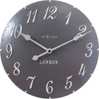 Nextime klocka 3084gs London Arabic Ø34,5 cm, vägg, grå/vit