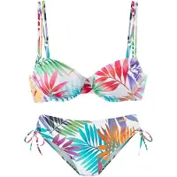 LASCANA Bikini turkos / orange / röd / vit