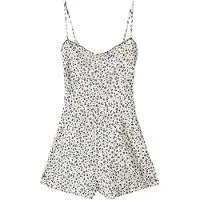 Bershka Jumpsuit ecru / svart