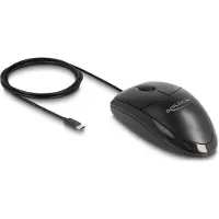 DeLOCK 12114 WiFi mus USB Optisk Svart 3 Knappar 1200 dpi
