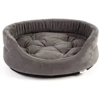 Fera hundbädd 47x38x15 cm oval med kudde grå