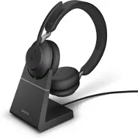 Jabra Evolve2 65 MS stereoheadset USB-C med laddstation