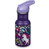 Klean Kanteen Kids' Classic Narrow 355ml (W/Flip Seal Sport) Leaping Unicorns