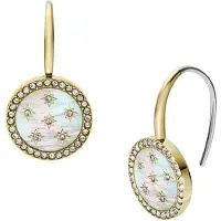 Fossil Örhängen pastellblå / guldgul / rosa
