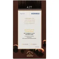 Korres Arganolja högutvecklad hårfärg Dark Chocolate / chokladbrun intensiv 4.77 Hårfärg 1 st