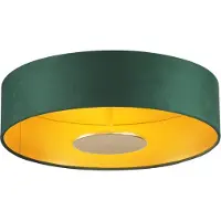 QAZQA Modern taklampa grön sammet inkl. LED 3-stegs dimbar - Bredow