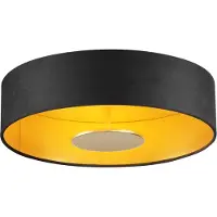 QAZQA Modern taklampa svart sammet inkl. LED 3-stegs dimbar - Bredow