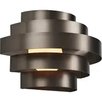 QAZQA Modern vägglampa gunmetal inkl. LED 3-stegs dimbar - Lines