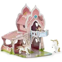 Papo Mini Isiplay Prinsessaslott - 17 Delar - 20 cm - - One Size - Leksaksfigur