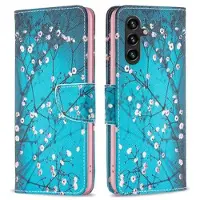 Mtp Products Samsung Galaxy A56 Wonder Series Plånboksfodral - Vit Blommor
