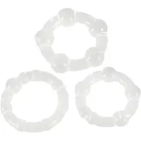 You2Toys - Var hård! penisring‑set - transparent (3 st)