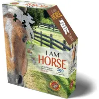 Madd Capp Puzzles - I Am Horse - 300 Pieces - Animal Shaped Jigsaw Puzzle