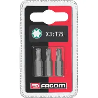 Facom Skruvbitsats EX125.J3; 1/4''; T25; 25 mm; 3 st.