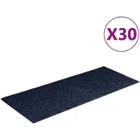 vidaXL Trappmattor självhäftande 30 st 60x25 cm marinblå rektangulära
