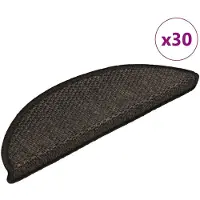 vidaXL Trappmattor självhäftande sisal-look 30 st 56x17x3 cm antracit