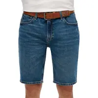 Superdry för män. M7110394A Raka shorts med Vintage Logo blå logotyp (30), Casual, Bomull, Denim