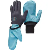 Black Diamond - Trail running kläder - Deploy Wind Hood Gloves Carbon-Glacier för UnisexNylon - Storlek S - Blå