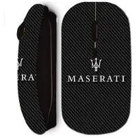 CAPACHEAP Souris sans fil maniacase noir masertati blanc fond carbonne