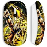 CAPACHEAP Souris sans fil maniacase blanche Son Goku Super Saiyan SSJ3 - Attaque point Dragon