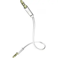 In - Akustik in-akustik Star MP3 Audio Cable - Ljudkabel - mini-phone stereo 3.5 mm hane till mini-phone stereo 3.5 mm hane - 75 cm - skärmad - vit