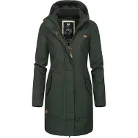 Ragwear Vinterkappa 'Jannisa' brun / mörkgrön / vit