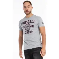 Lonsdale T-shirt 'Murrister' mörkbrun / gråmelerad