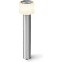 Philips LED pollare Otis UE, Aluminium / grå / zink, Rostfritt stål, Modern, LED-utomhuslampa
