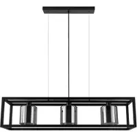 Eglo BRISLING matbord 3XE27 L110 rök/svart