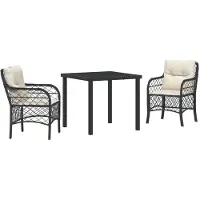 vidaXL Trädgårdsmöbelset med kudde 5 pcs Beige Poly rattan