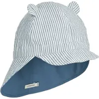 Liewood Legionärshatt - Gorm Vändbar - Blue Wave/Creme De La Cr - - 6-9 mån - Solhatt