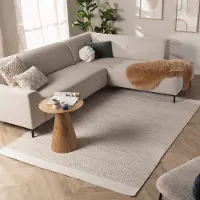 NATURL. Ullmatta | Bliss beige/melerad hos Volero | 160x230 cm | Ull | Enfärgad | Rektangulär | Plattvävd