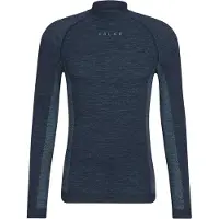 Falke Men's Long Sleeve Zip Wool-Tech Space Blue
