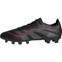 Adidas Predator League MG Stealth Victory - Svart/Grå/Lucid Red - Multi Ground (MG), storlek 42⅔