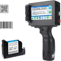 Honor Electronics Handhållen skrivare Bärbar bläckstråleskrivare High Definition Inkjet Code Printer med 4,3 tums LED EU Plug svart