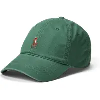 Ralph Lauren för män. 710960726011 Grön elastisk keps i bomullstwill (OSFA), Casual