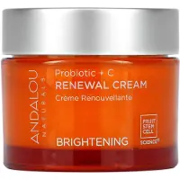 Andalou Naturals , Renewal Cream, Probiotic + C, Brightening, 1.7 fl oz (50 ml)