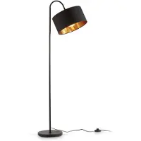 B.K.Licht Golvlampa Kari, Svart, Vardagsrum / matsal, Textil / tyger / siden, Modern, Golvlampa