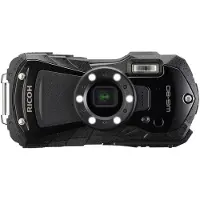 Ricoh WG-80 - Digitalkamera - kompakt - 16.0 MP - 1 080 p - 5x optisk zoom - undervatten upp till 14 m - svart