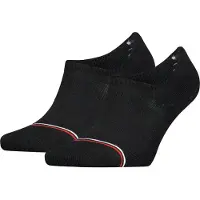 Tommy Hilfiger Strumpor - 2-pack - Footie - Svart - - 43/46 - Strumpor