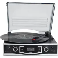 Soundmaster PL590SW Kompaktstereo Skivspelare, DAB+, FM, AUX, USB Inspelningsfunktion Svart