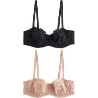 Next Behå nude / svart